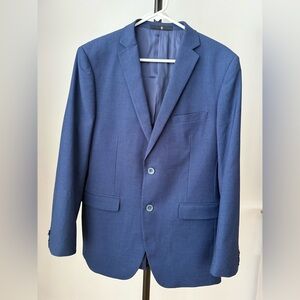 Massimo Dutti Men's Blue Two-Button Suit Blazer